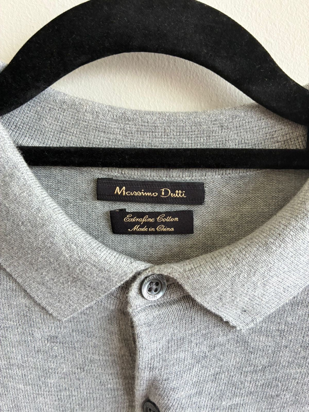 Massimo Dutti Extrafine Cotton Long-Sleeve Polo