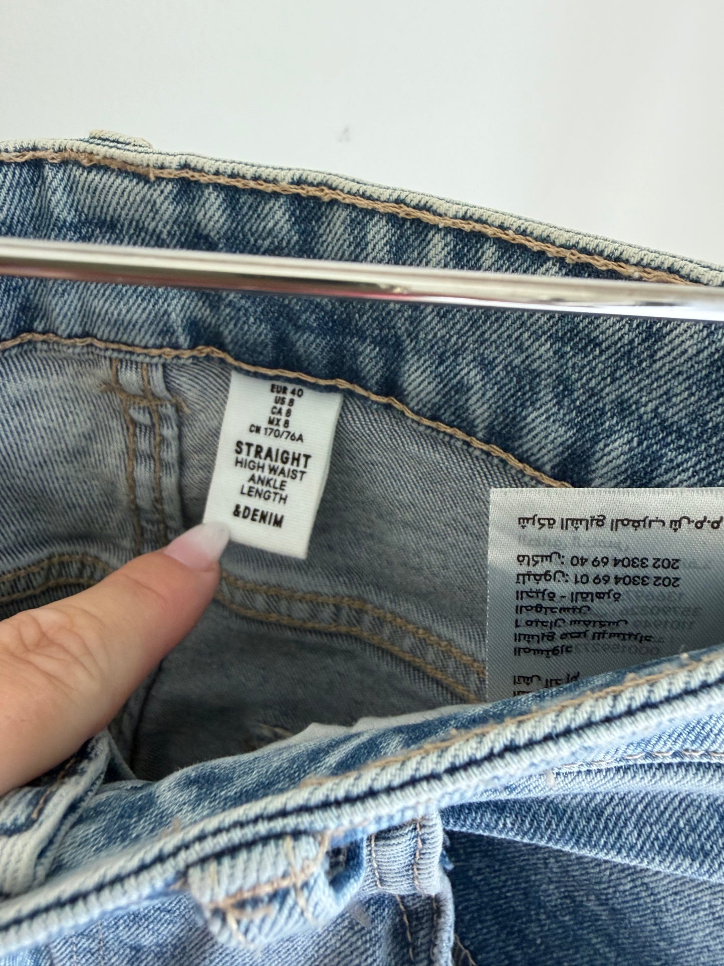 Light Wash Straight Leg Jeans
