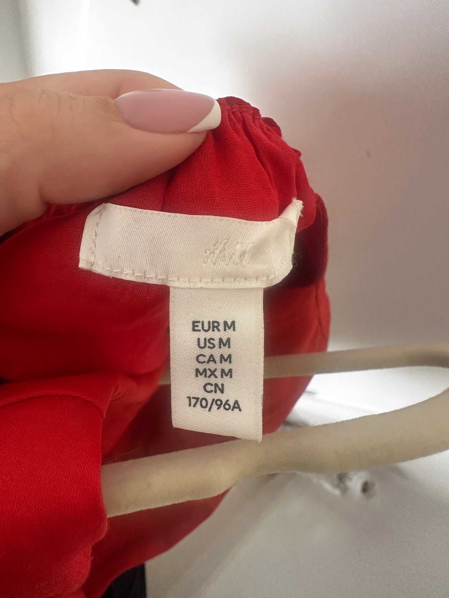Red open back dress