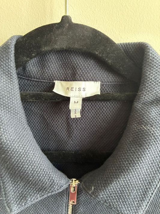 Reiss Textured Half-Zip Polo