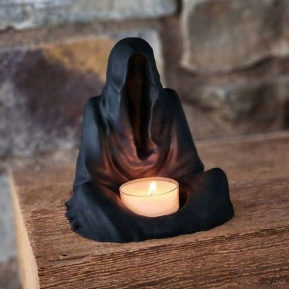 The Cloak in Black- Tea Light Candle Holder