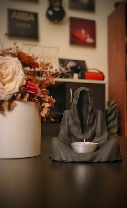The Cloak in Black- Tea Light Candle Holder