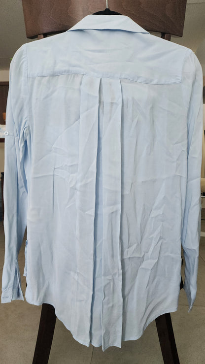 Forever New Light Blue Button-Up Blouse - Size AU 8