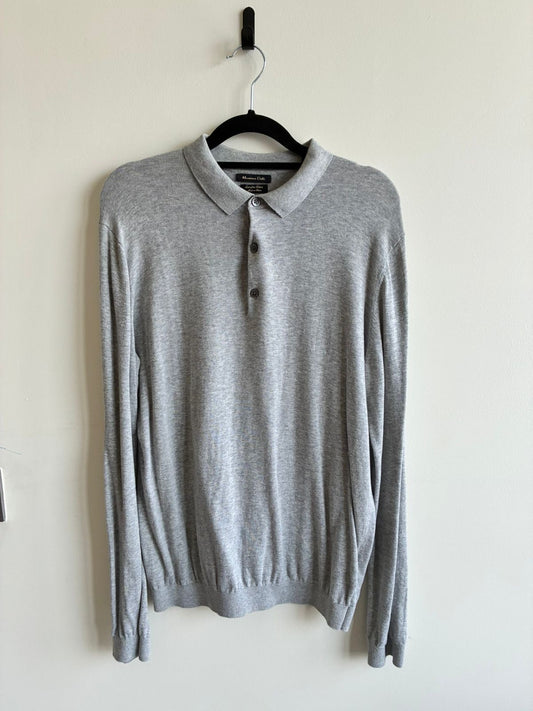 Massimo Dutti Extrafine Cotton Long-Sleeve Polo