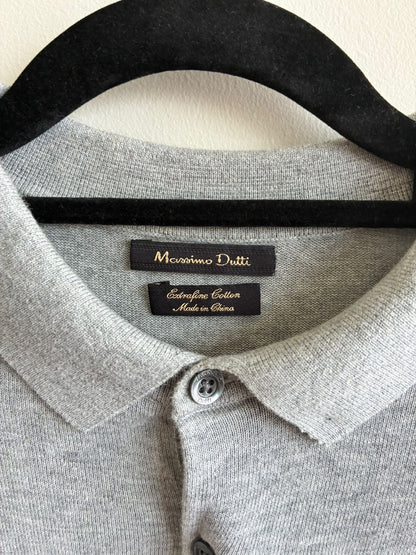 Massimo Dutti Extrafine Cotton Long-Sleeve Polo