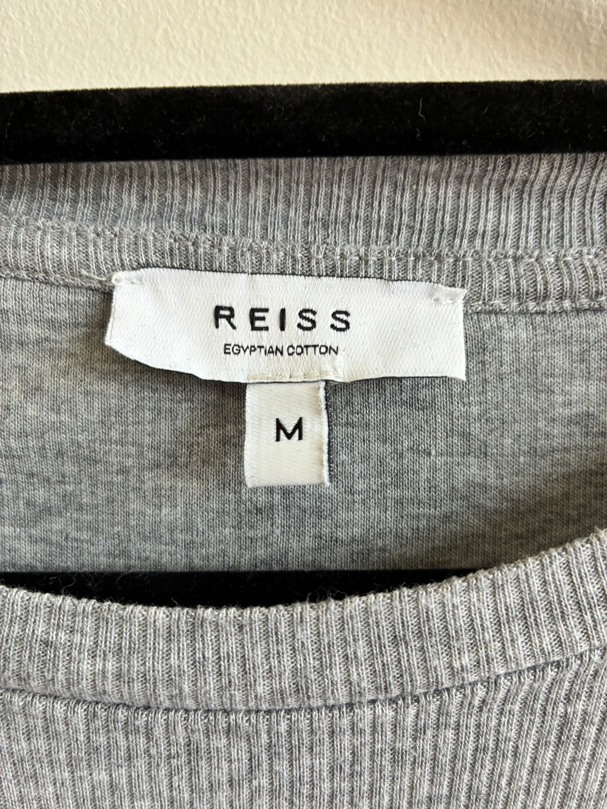 Reiss Egyptian Cotton Ribbed Tee