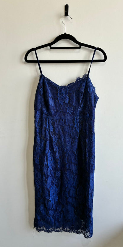 Missguided Royal Blue Lace Bodycon Midi Dress – UK 10