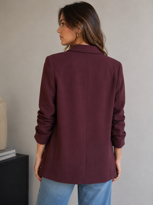 Burgundy Tailored Blazer