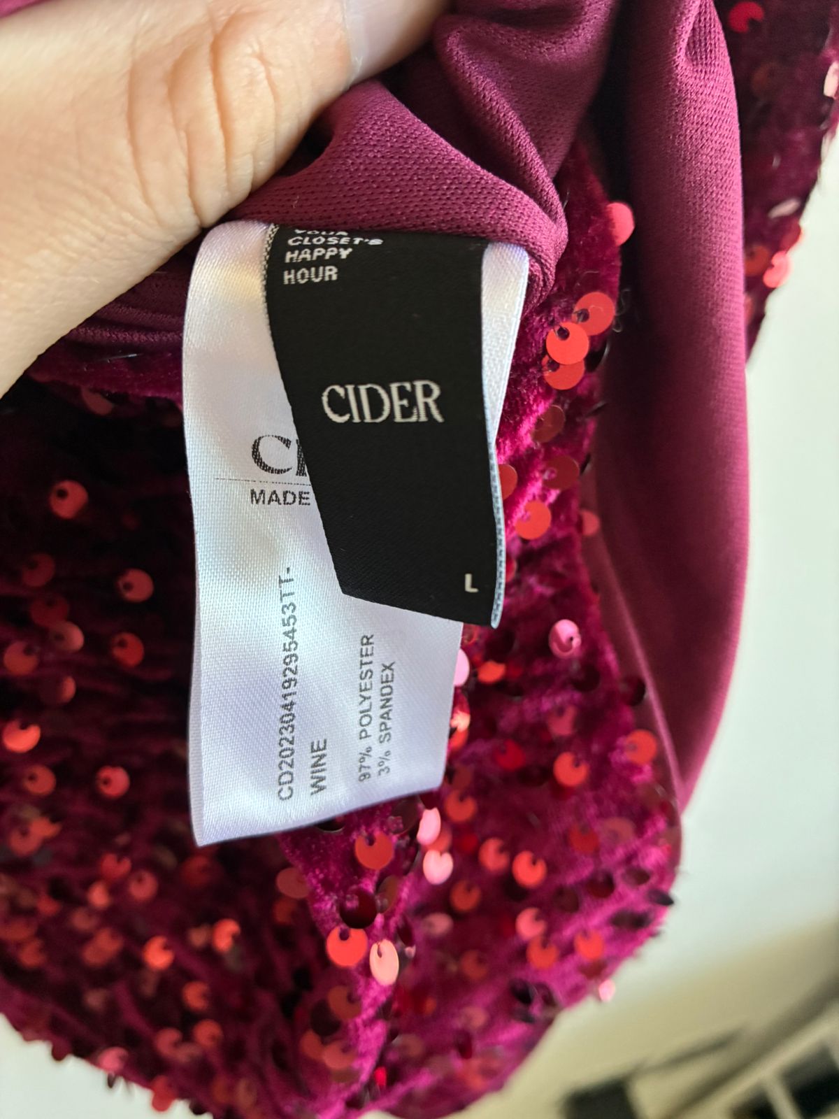 Cider Wine Sequin Mini Dress with Halter Tie