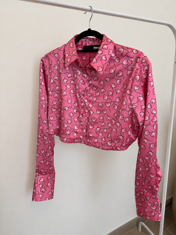 Croped Satin SHirt