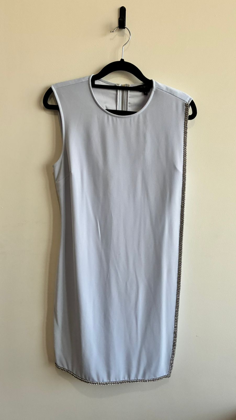 Ted Baker London Baby Blue Crystal Diamanté Trim Shift Dress – Size 1