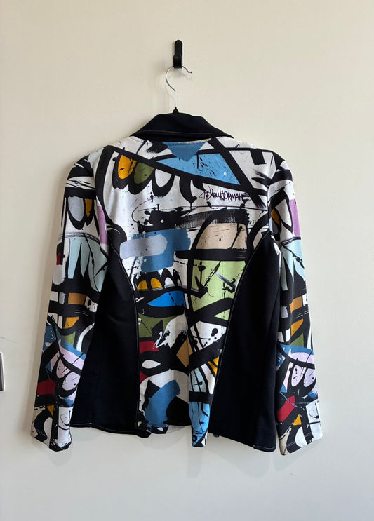 Simply Art by Dolcezza Abstract Graffiti Art Jacket – Size Small