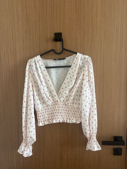 Zara polka dot top