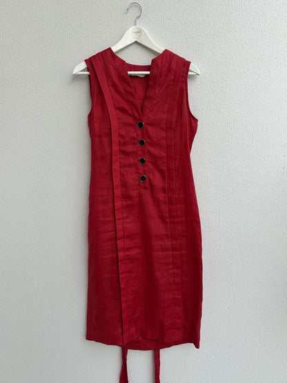 ZARA Basic Sleeveless Midi Dress – Red