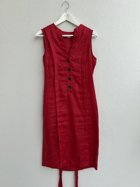 ZARA Basic Sleeveless Midi Dress – Red