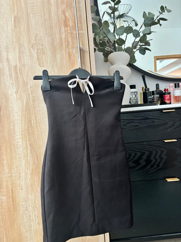 Zara black mini strapless dress – Pass It On