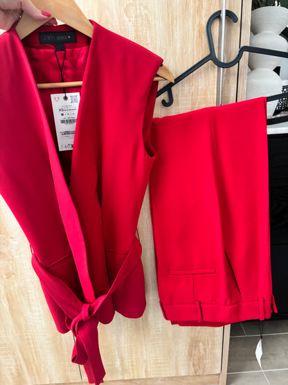 NEW with tags - Zara Red Sleeveless Suit
