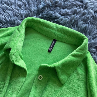 Pretty Little Thing Green Towel Bikini, Shirt and Pants