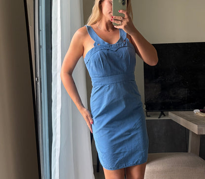Reiss blue fitted dress