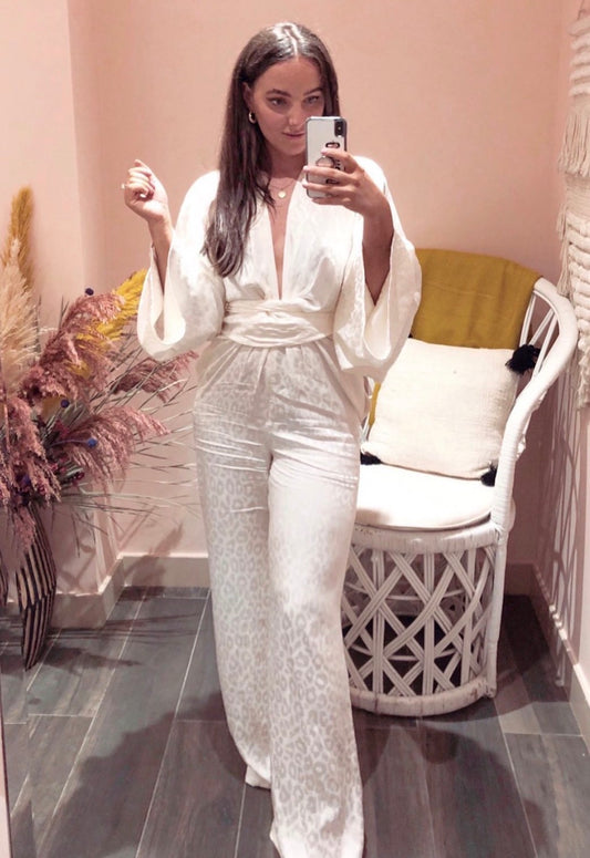 Rat & Boa White Kimono Jumpsuit