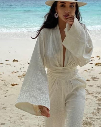 Rat & Boa White Kimono Jumpsuit