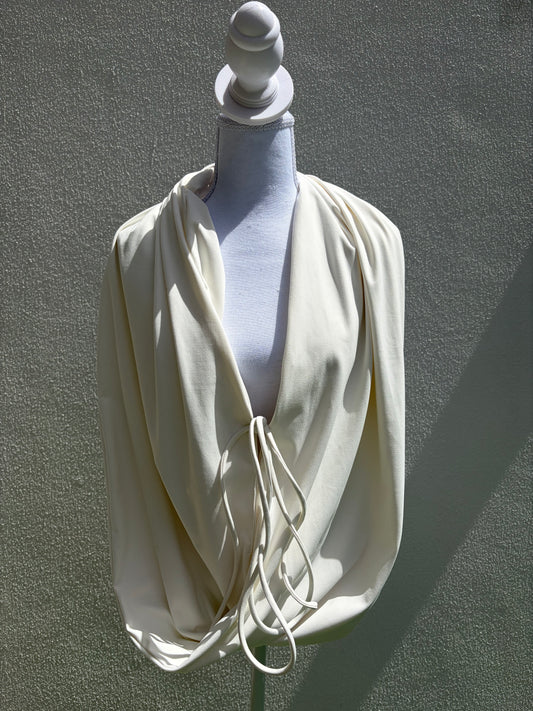 A bold white two-piece set