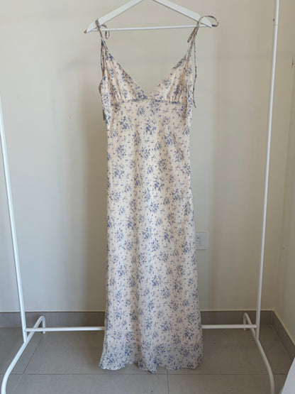 white floral maxi dress