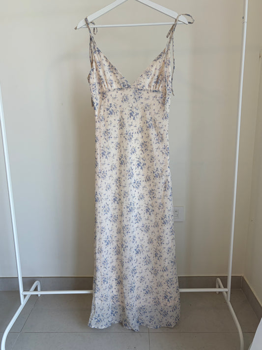 white floral maxi dress