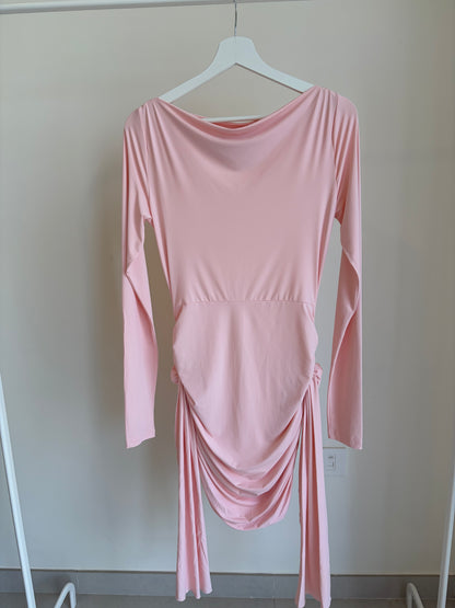 blush pink mini dress