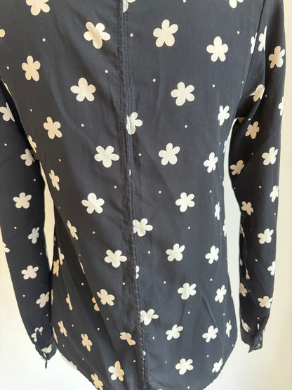 black floral long sleeve top