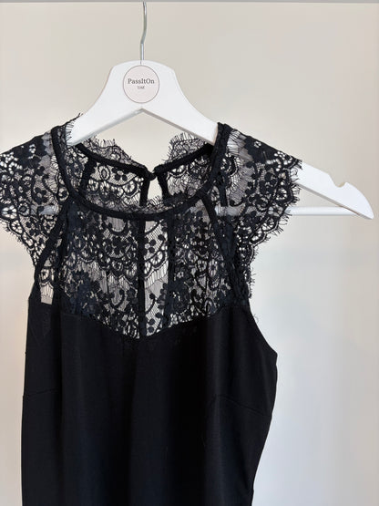 Black Lace Detail Bodysuit