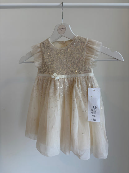 Cream Sequin Tulle Baby Dress – Fred & Flo (New with Tags)