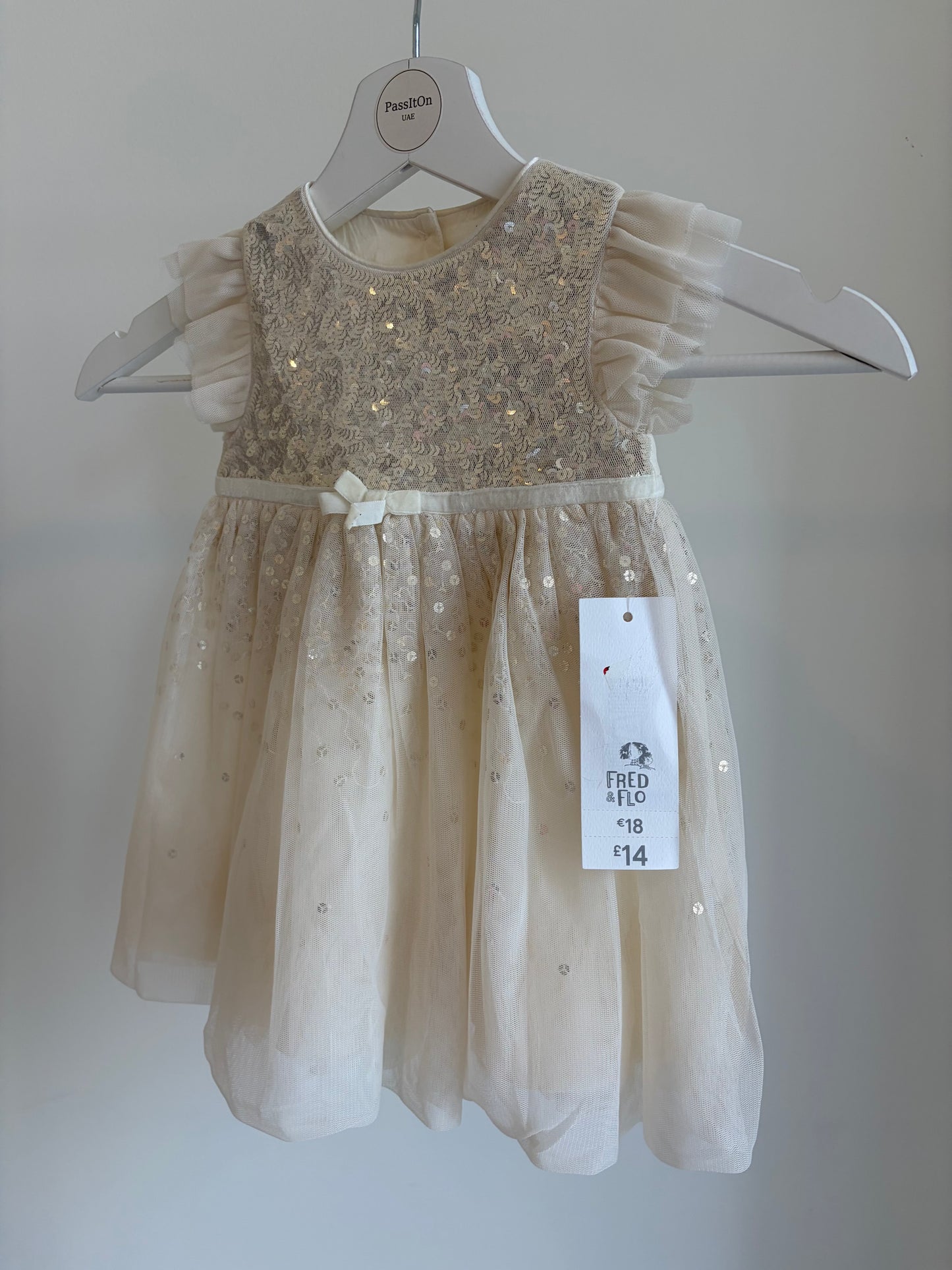 Cream Sequin Tulle Baby Dress – Fred & Flo (New with Tags)