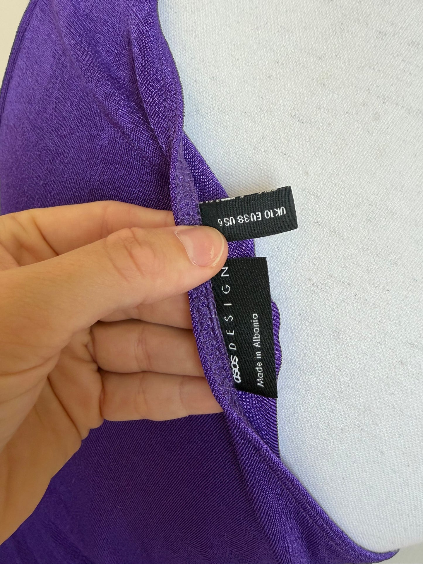 One-Shoulder Purple Mini Dress
