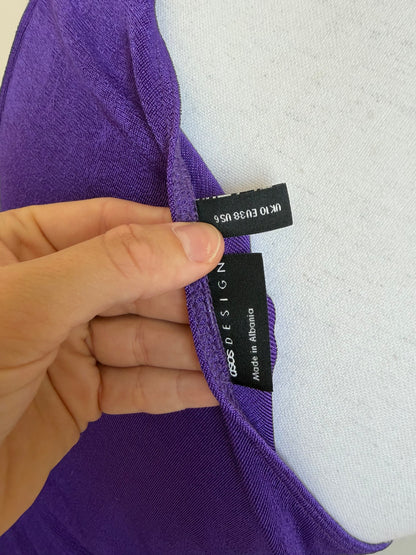 One-Shoulder Purple Mini Dress