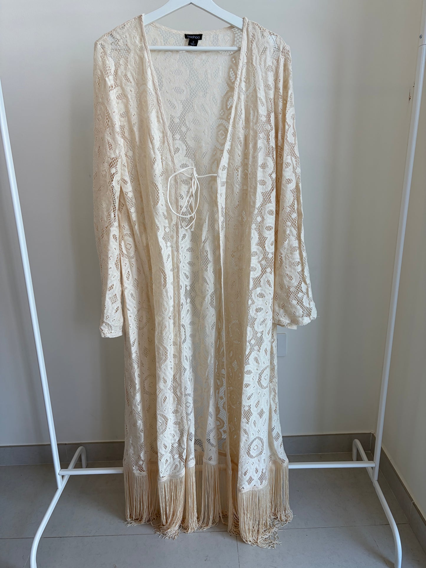 Cream Lace Kimono Cover-Up – Boohoo