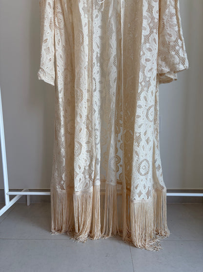 Cream Lace Kimono Cover-Up – Boohoo