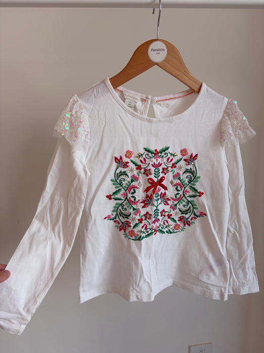 Girls Embroidered Long Sleeve Top – Monsoon