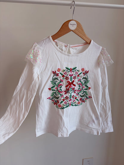 Girls Embroidered Long Sleeve Top – Monsoon