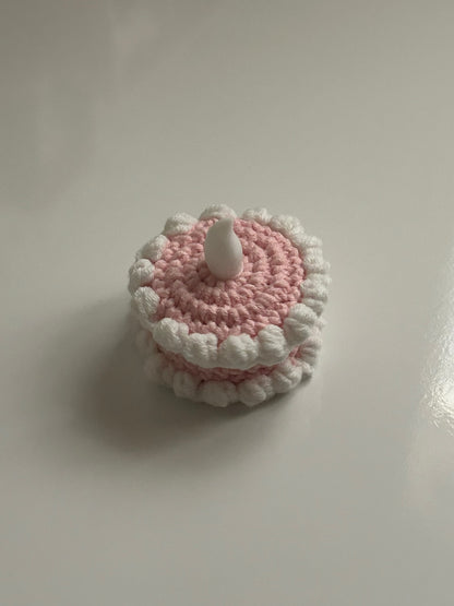 Crochet candle cake