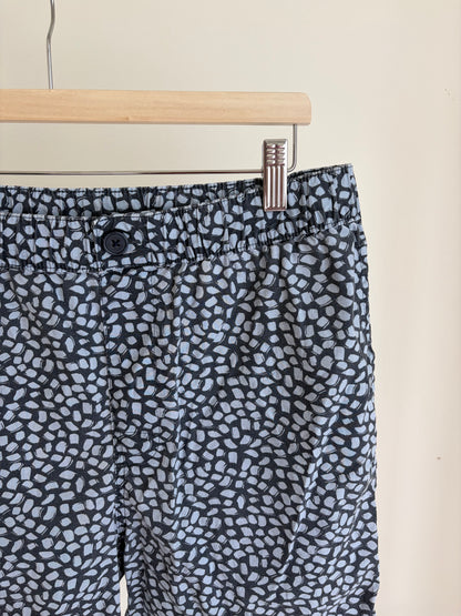 Black & Grey Patterned swim Shorts – Elastic Waist
