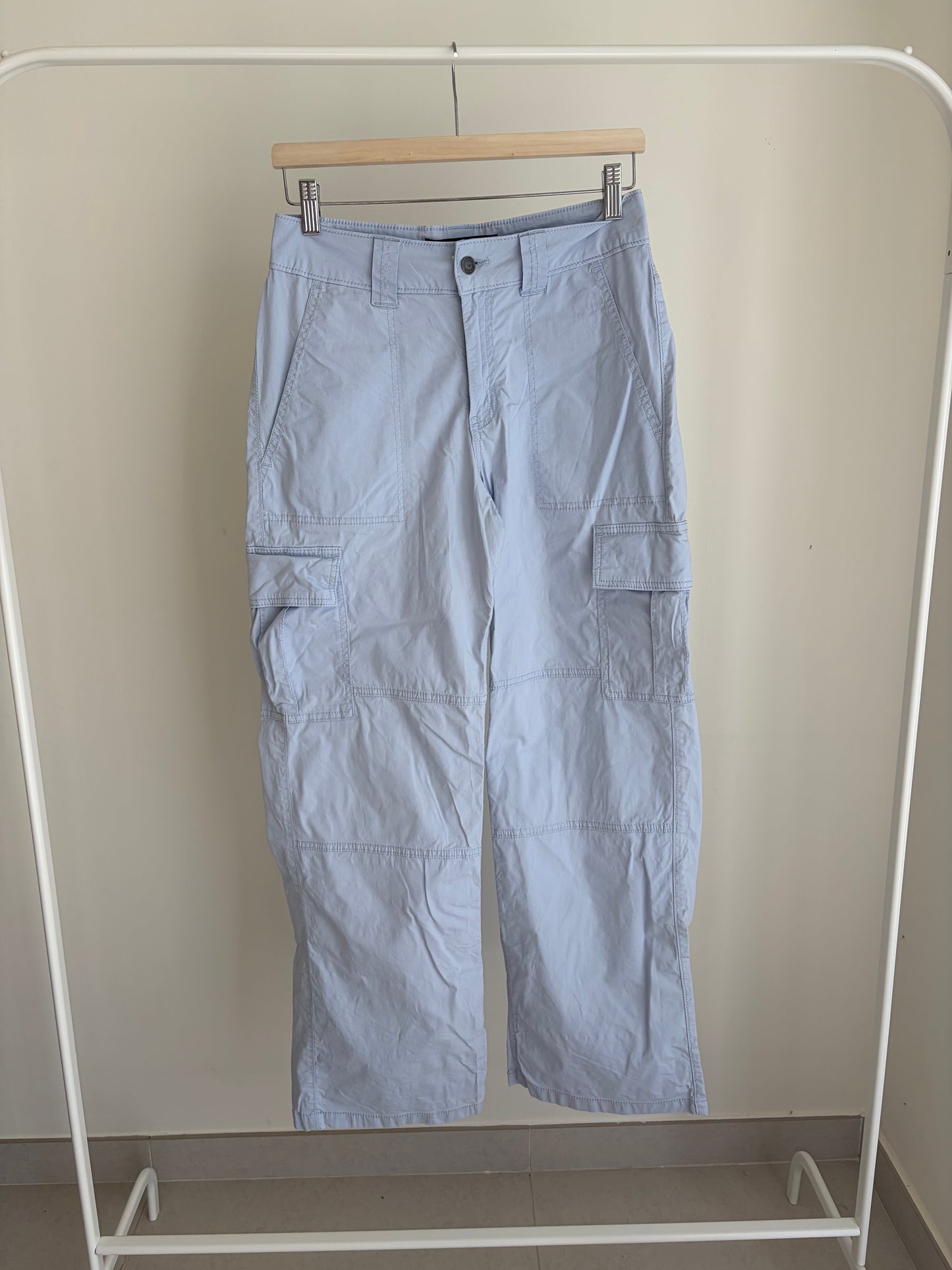 Light Blue Cargo Pants – Utility Style