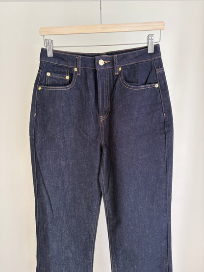 Dark Blue Straight-Leg Jeans – Classic Fit