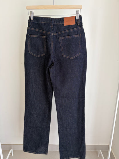 Dark Blue Straight-Leg Jeans – Classic Fit