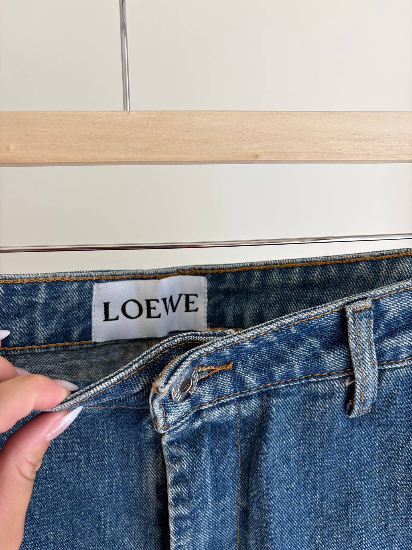 Loewe Anagram Jeans – Mid Wash Denim