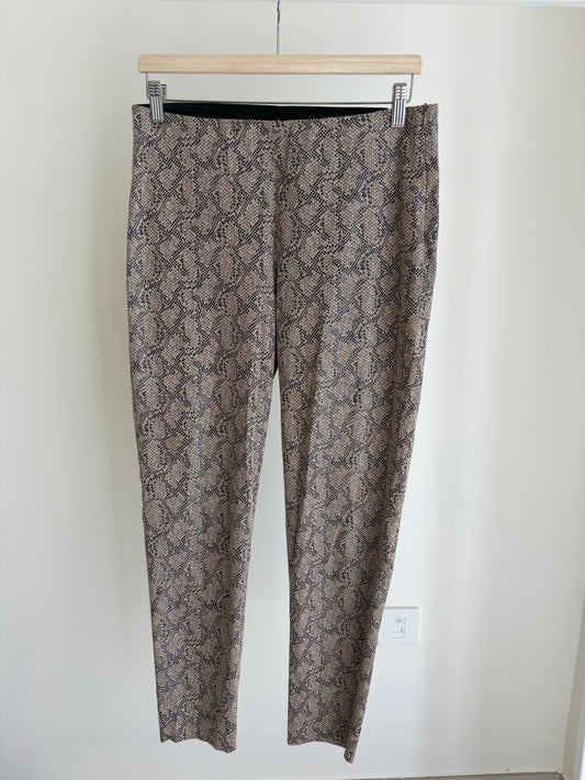 Snake Print Straight-Leg Trousers