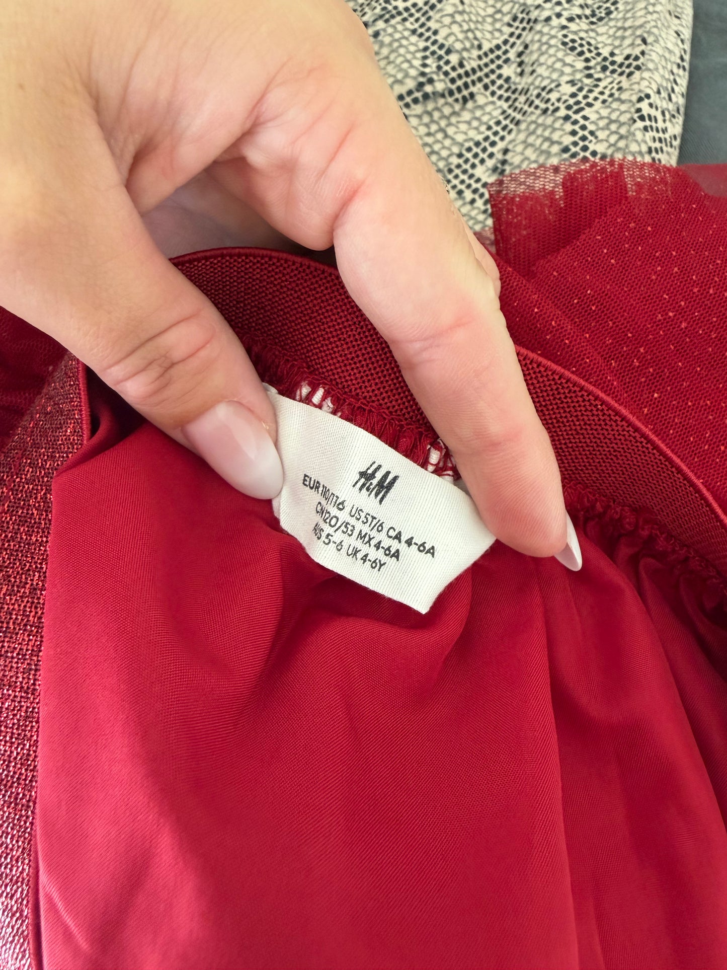Red Tulle Mini Skirt with Bow Detail
