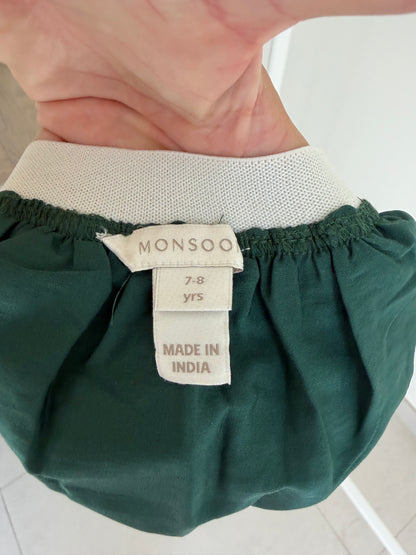 Green sequin tulle mini skirt