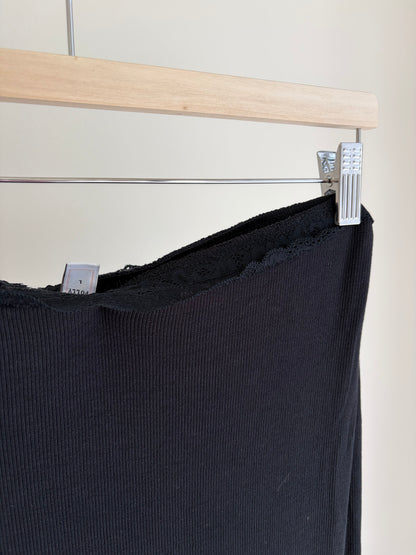 Black flared leggings