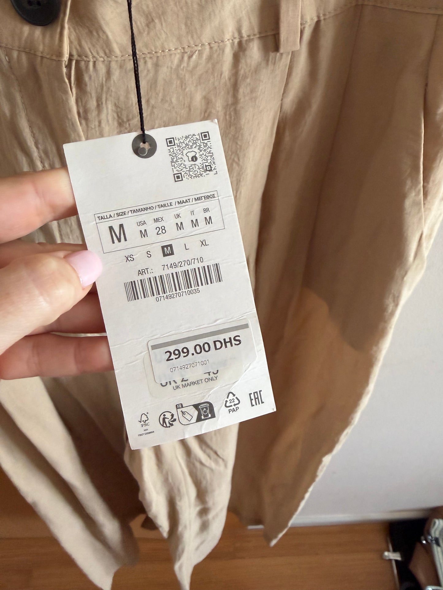 ZARA CAMEL TROUSERS